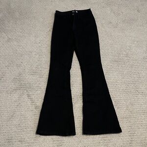 Black Flared Pants Strechy Long